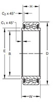 Aerospace - Airframe Control Ball Bearings - B5500WZZ-Series Line Drawing.JPG